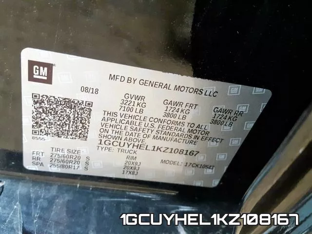 1GCUYHEL1KZ108167 фото 2