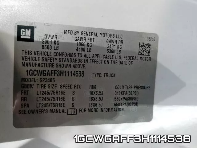 1GCWGAFF3H1114538 фото 2