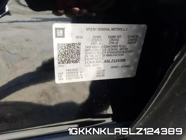 1GKKNKLA5LZ124389 фото 2