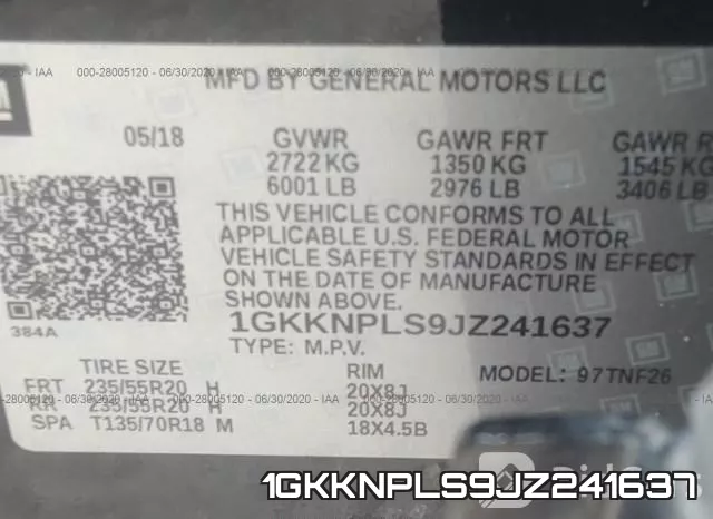 1GKKNPLS9JZ241637 фото 10