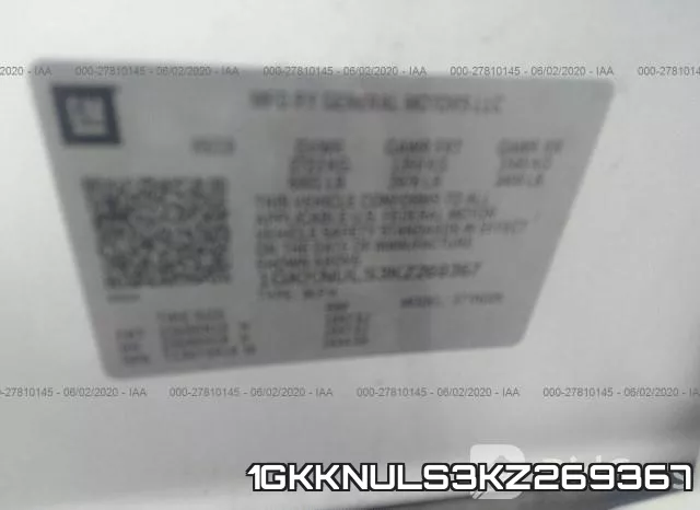 1GKKNULS3KZ269367 фото 10