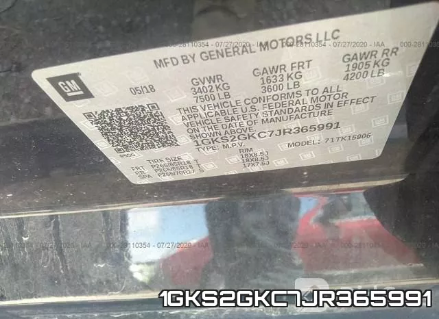 1GKS2GKC7JR365991 фото 10