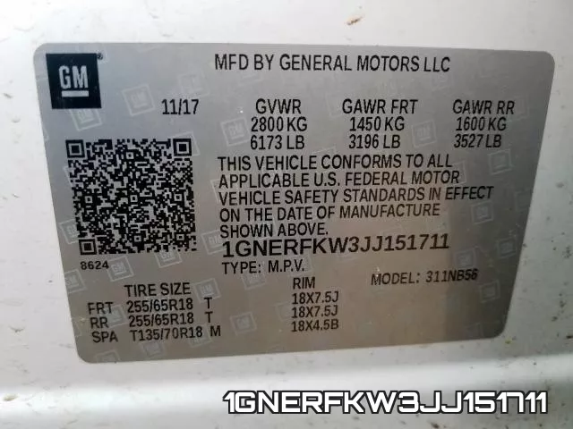 1GNERFKW3JJ151711 фото 2