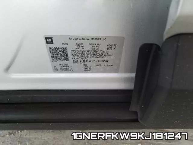 1GNERFKW9KJ181247 фото 2