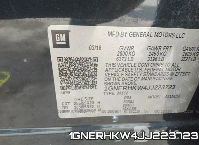 1GNERHKW4JJ223723 фото 10