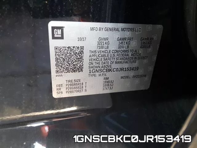 1GNSCBKC0JR153419 фото 2