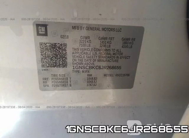 1GNSCBKC6JR268655 фото 10