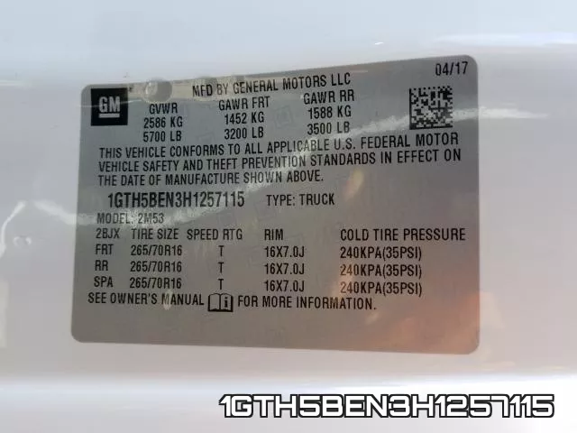 1GTH5BEN3H1257115 фото 2