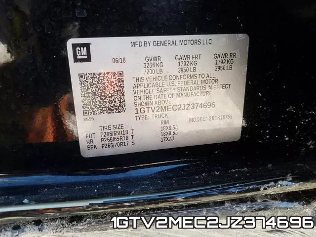 1GTV2MEC2JZ374696 фото 2