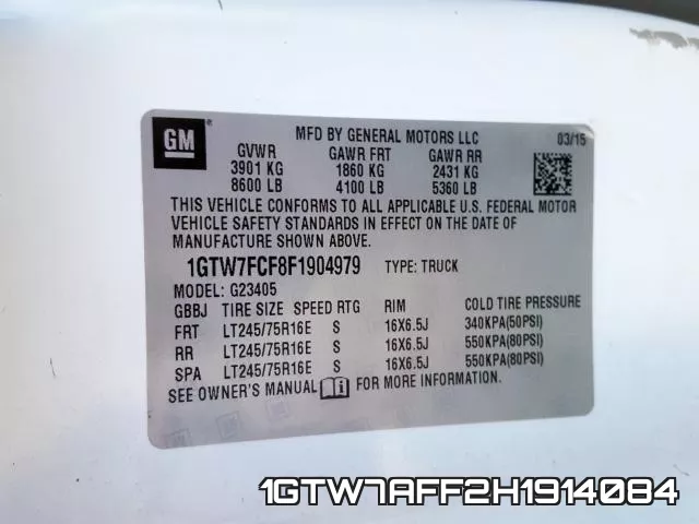 1GTW7AFF2H1914084 фото 2