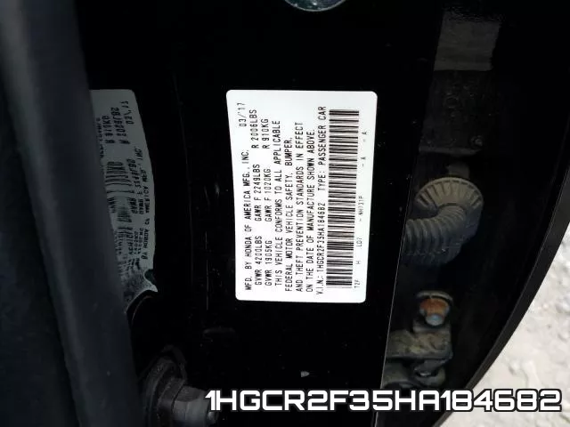 1HGCR2F35HA184682 фото 2