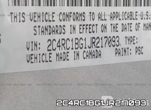 2C4RC1BG1JR217093 фото 10