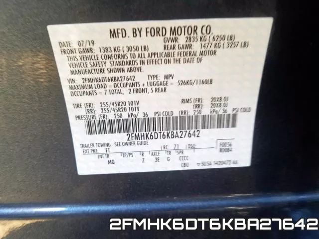 2FMHK6DT6KBA27642 фото 2