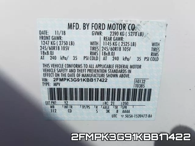 2FMPK3G91KBB17422 фото 2