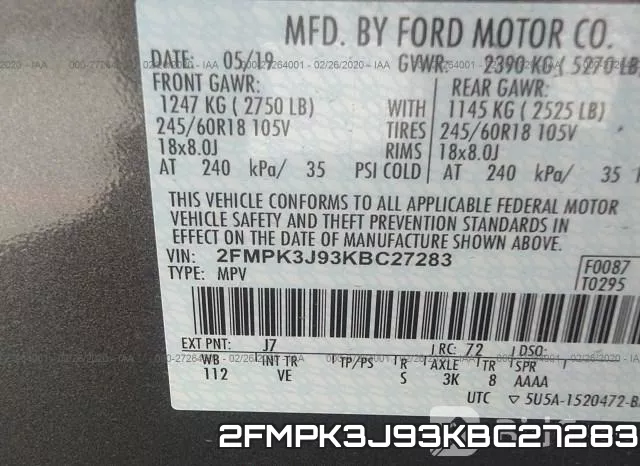 2FMPK3J93KBC27283 фото 10
