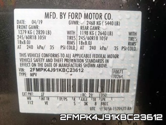 2FMPK4J91KBC23612 фото 2