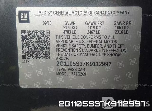 2G1105S37K9112997 фото 10