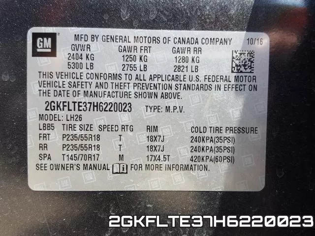 2GKFLTE37H6220023 фото 2
