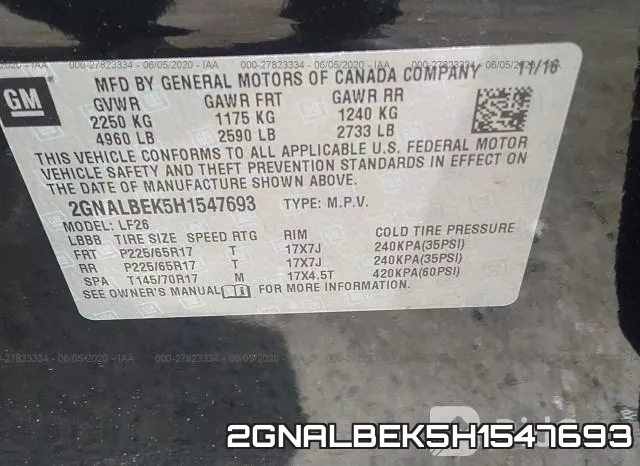 2GNALBEK5H1547693 фото 10