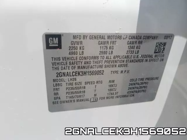 2GNALCEK3H1569052 фото 2