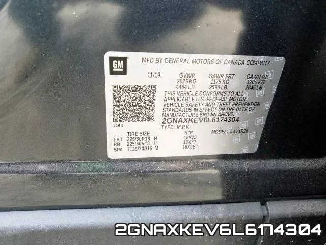 2GNAXKEV6L6174304 фото 2