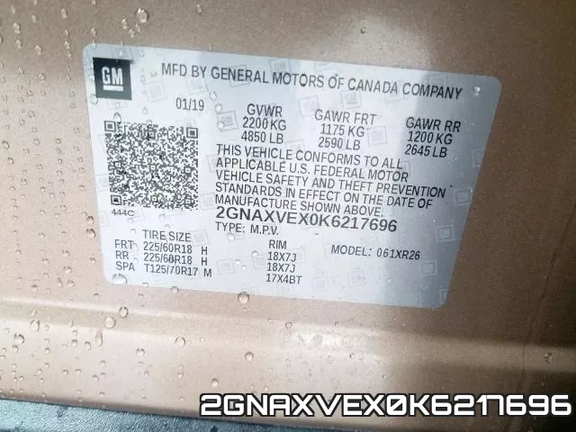 2GNAXVEX0K6217696 фото 2