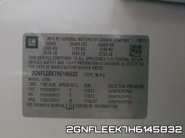 2GNFLEEK7H6145832 фото 2
