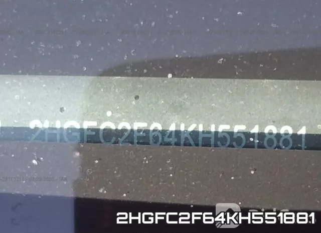 2HGFC2F64KH551881 фото 10