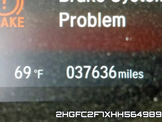 2HGFC2F7XHH564989 фото 9