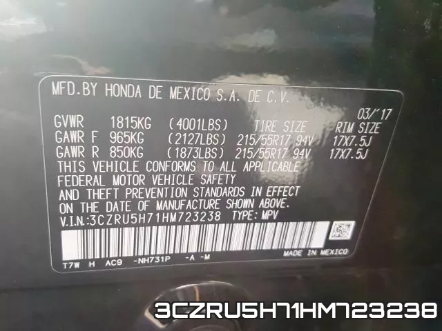 3CZRU5H71HM723238 фото 2