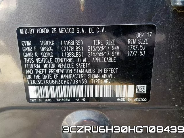 3CZRU6H30HG708439 фото 2
