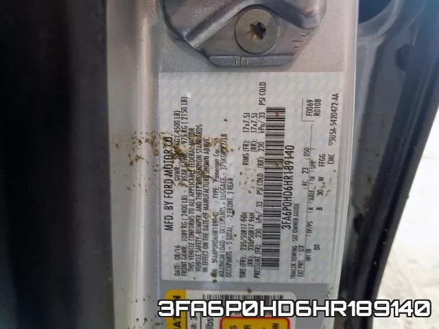 3FA6P0HD6HR189140 фото 2