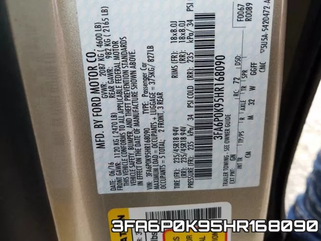 3FA6P0K95HR168090 фото 2