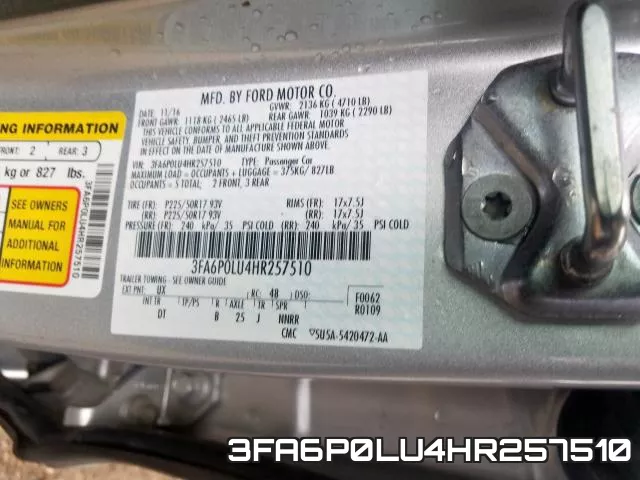 3FA6P0LU4HR257510 фото 2