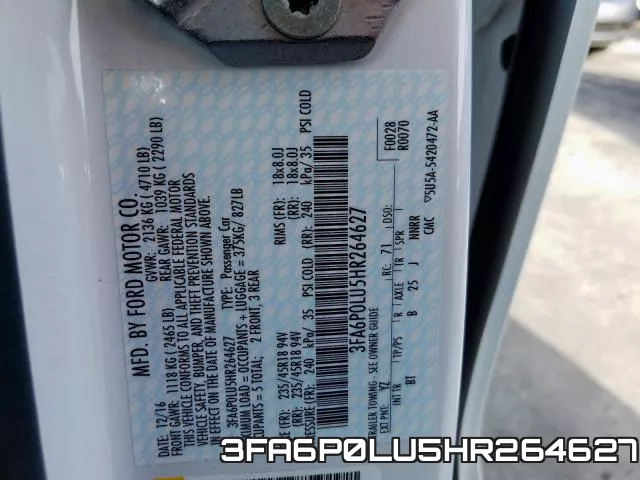 3FA6P0LU5HR264627 фото 2