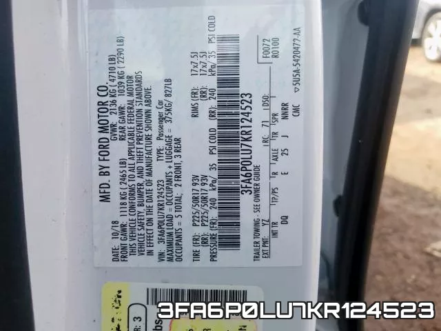 3FA6P0LU7KR124523 фото 2