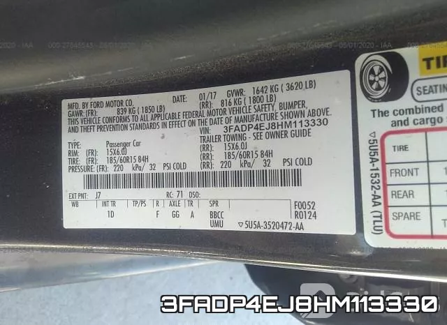 3FADP4EJ8HM113330 фото 10