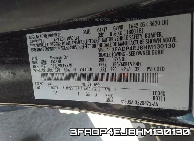 3FADP4EJ8HM130130 фото 10
