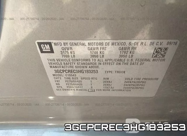 3GCPCREC3HG183253 фото 10