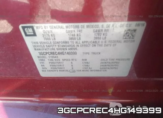 3GCPCREC4HG149399 фото 10