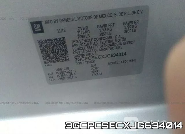 3GCPCSECXJG634014 фото 10