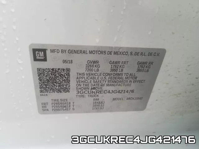 3GCUKREC4JG421476 фото 2