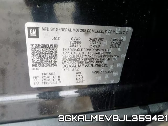 3GKALMEV8JL359421 фото 2