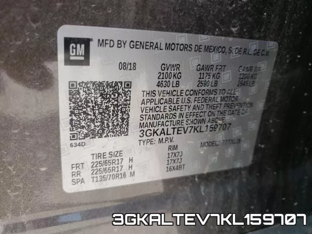 3GKALTEV7KL159707 фото 2