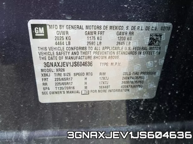 3GNAXJEV1JS604636 фото 2