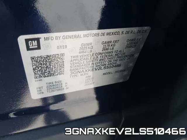 3GNAXKEV2LS510466 фото 2