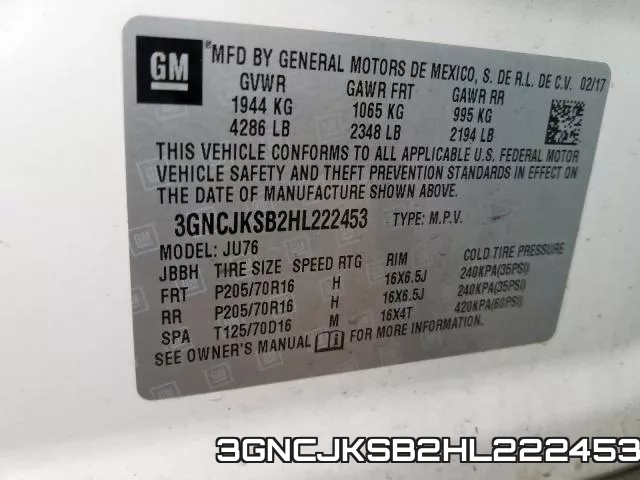3GNCJKSB2HL222453 фото 2