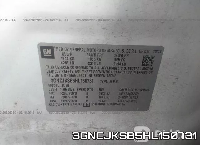 3GNCJKSB5HL150731 фото 10