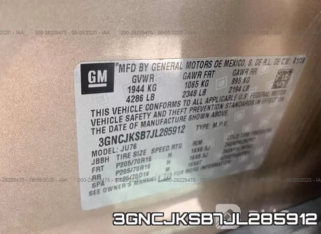 3GNCJKSB7JL285912 фото 10