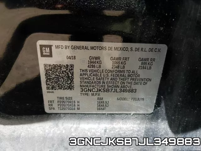 3GNCJKSB7JL349883 фото 2